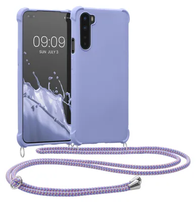 Produktbild von kwmobile Necklace Case kompatibel mit OnePlus Nord Hülle - Cover mit Kordel zum Umhängen - Silikon Schutzhülle Lavendel