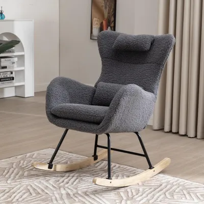 Obrázek produktu pro Houpací křeslo - Pohovka - Židle pro kojení - Relaxační křeslo - Ergonomický design - Sedák z paměťové pěny