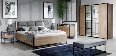 Obrázek produktu pro Loft komoda hnědá dřevěný nábytek designový příborník 120cm příborník skříňka designová