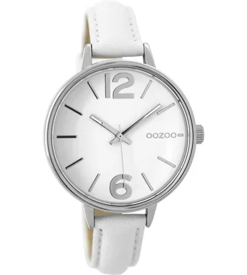 Produktbild von Oozoo Armbanduhr weiß Leder Timepieces Damen Analog- UOC9480A