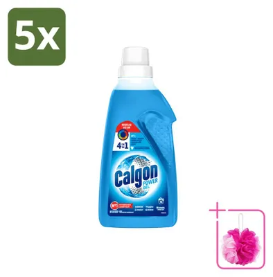 Imagen del producto de 5 unidades de Calgon 3-en-1 ActiClean, gel limpiador para lavavajillas, 750 ml, pack ahorro
