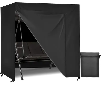 Obrázok produktu pre Poťah na záhradnú hojdačku, 3-miestna, 600D, čierna, 220x135x170 cm