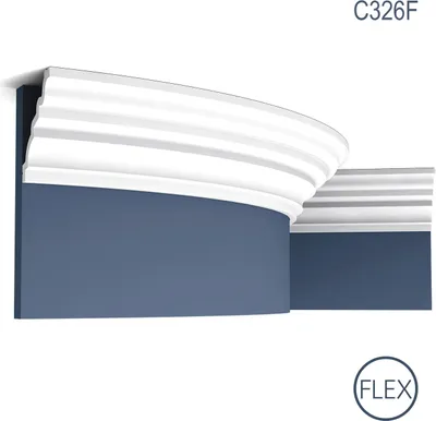 Produktbild von Eckleiste Orac Decor C326F LUXXUS MANOIR flexible Zierleiste Stuckleiste Zeitloses Klassisches Design weiß 2 m