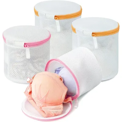 Image de Filet de lavage pour machine à laver, idéal pour les sous-vêtements et le linge délicat, lot de 4, différentes tailles