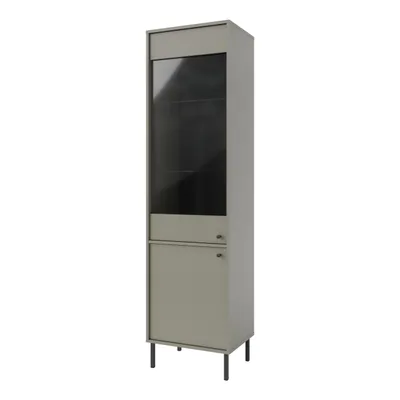 Produktbild von Masseno Vitrinenschrank TORINO 195 x 51,8 cm Modern Wohnzimmer Vitrine mit Tür Hellgrün / Hellgrün