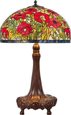 Produktbild von Casa Padrino Tiffany Tischleuchte Mehrfarbig Ø 50 x H. 80 cm - Handgefertigte Hockerleuchte