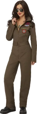Produktbild von Top Gun - Jumpsuit Kostüm - Damen SM2996 (44 DE) (Khaki-Braun)