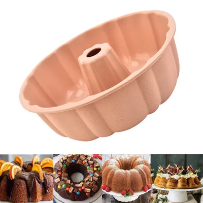 Image de Moule en silicone pour gugelhupf, diamètre 25 cm, pour gâteaux, rose