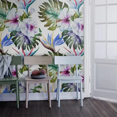 Produktbild von Coloray Fototapete 208x146 cm Vlies-Fototapete - Hibiscus floral.