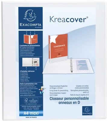 Zdjęcie produktu dla Exacompta 51823E, A4, Polipropylen (PP), Biały, 320 mm, 285 mm, 1 szt.