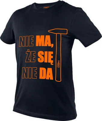Produktbild von NEO TOOLS T-Shirt mit Grafik, dunkelblau, Größen M-3XL; Kurze Ärmel, 100% Baumwolle, Grammatur 180g/m2 (M)