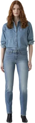 Produktbild von Levi's Damen Jeanshose 314 Shaping mit Stretch-Anteil, Straight Fit, Blau (Etern