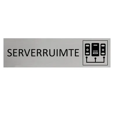 Produktbild von CombiCraft Aluminium Türschild mit Serverruimte  165x45mm