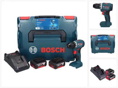 Image de Bosch GSR 18V-45 Perceuse-visseuse sans fil 18 V 45 Nm ( 06019K3204 ) Brushless + 2x batterie 3,0 Ah + chargeur + L-Boxx
