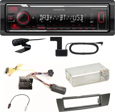 Produktbild von Kenwood KMM-BT408DAB Bluetooth Digitalradio Einbauset für BMW E90 E91 E92 E93