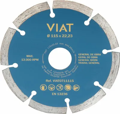 Image de Disque à tronçonner Viat 0711115 Maçonnerie/construction à sec Ø 115 x 2 x 22,2 mm
