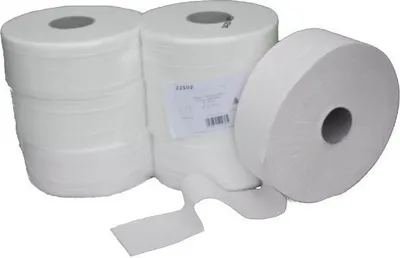 Palette (49 Packungen je 6 Stück) Toilettenpapier - 2-lagig - Zellstoff hoch weiß   Jumbo-Toilettenpapier 22102