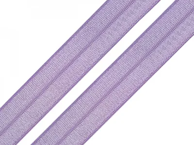 Produktbild von 25m Falzgummi 20mm Faltgummi elastisches Einfassband Schrägband Saumband Farbwahl, Farbe:hellviolett