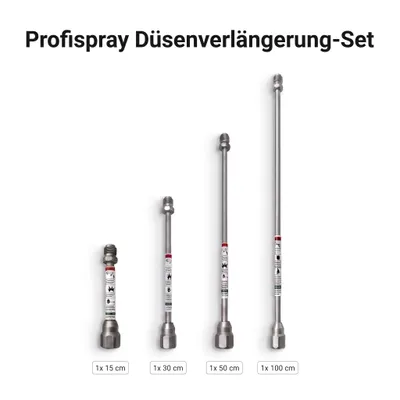 Produktbild von Profispray Airless Düsenverlängerung Set 15 cm 30 cm 50 cm 100 cm für Spritzpistolen, KI-generiertes Bild