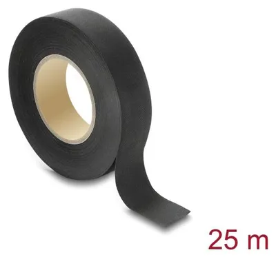 Obrázok produktu pre Delock, lepiaca páska na textílie, 25 m x 19 mm, trhateľná, samolepiaca, čierna