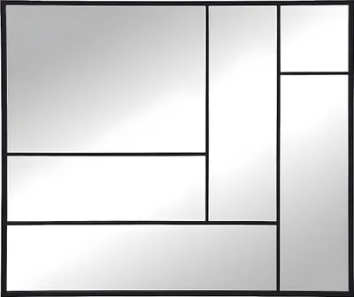 Produktbild von Dekonstruktionsspiegel, Metall - 150 × 130 cm (B × H) - Farbe schwarz MALDONIA