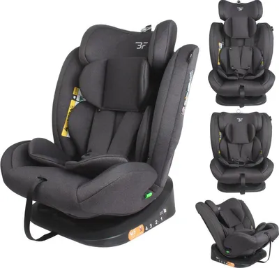 Image de Bebies First Entour I-Size Siège enfant 0-36 kg (40-150 cm) - Siège auto évolutif groupe 0/1/2/3 - Utilisable en marche arrière & avant - Gris