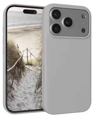 Produktbild von EAZY CASE Silikonhülle für Apple iPhone 17 Pro, Silikon Backcover Schutz in Grau