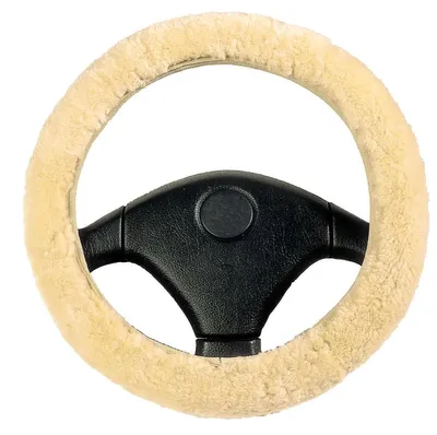 Produktbild von CarComfort Lenkradbezug Lammfell beige, 19543