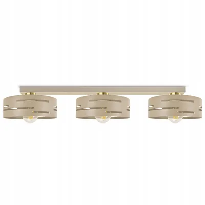 Produktbild von LUXOLAR Deckenleuchte Laser 74cm 3-flammig Beige Gold E27