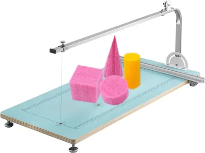Obrázek produktu pro Řezačka polystyrenu - Kompaktní 20cm řezačka horkým drátem na polystyren - 10-240 V, nastavitelná teplota a úhel - Nerezová osa
