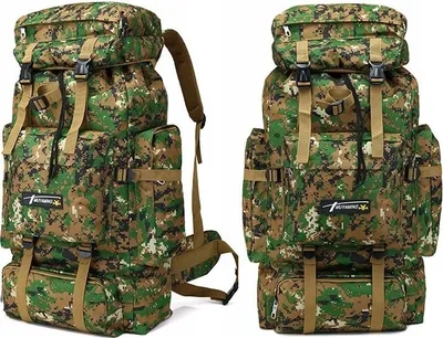 Image de Extérieur Sac à dos de survie d'urgence Sac à dos touristique 70L Sacs à dos de jour ; Vert