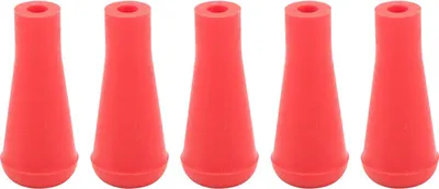 Image de 5 pointes de flèches 6 mm pour le tir à l'arc, pointes de flèches en caoutchouc souple, pointe émoussée, têtes larges pour la chasse, flèches de tir, équipement d'entraînement, rouge