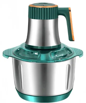 Image de Robot de cuisine - Hachoir à viande/coupe-légumes/mixeur - Bol de 5 l - Acier inoxydable - Multifonction - Vert