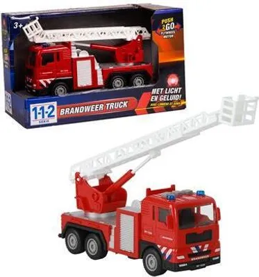 Obrázek produktu pro 112 2012780, Hasičský vůz, 3 rok/roky, LR41, Kov, Červená