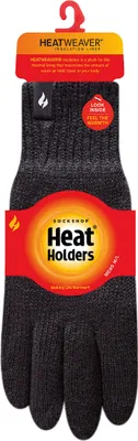 Produktbild von HEAT HOLDERS Neu! Mens Wärmehalter Weaver Thermal Insulated Handschuhe (Medium/Large, Plain Black)