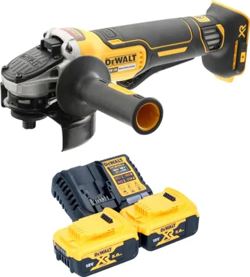 Produktbild von DeWalt DCG 406 P2 Akku Winkelschleifer 18 V 125 mm Brushless + 2x Akku 5,0 Ah + Ladegerät