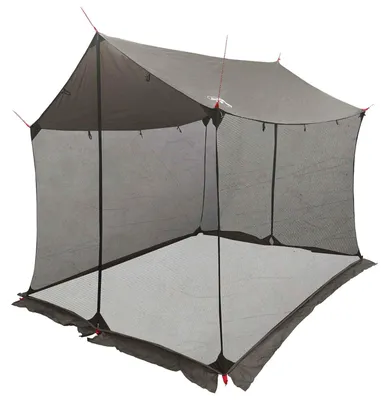 Image de vidaXL Bâche de camping avec parois en filet, marron et gris, 270 x 210 x 210 cm