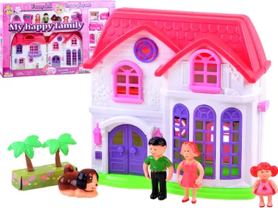 Produktbild von Zusammenklappbares Puppenhaus mit Möbeln ZA3747