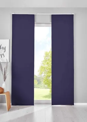 Immagine prodotto di Porte scorrevoli - Per garantire privacy e oscurare la luce - Set di 2 - colore blu - 145x60 cm