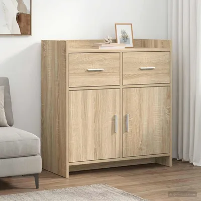 Obrázok produktu pre Komoda vidaXL z dubového dreva Sonoma, 75 x 36 x 80 cm, drevotrieska