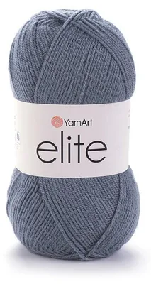 Produktbild von YarnArt Elite 842 Beton Grau 100%.Polyacryl 100g 300m Sport Baby Stricken Haekeln