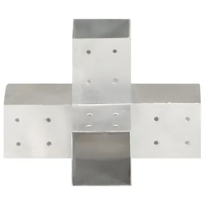 Image de vidaXL Connecteur de poteau en X Métal galvanisé 81 x 81 mm