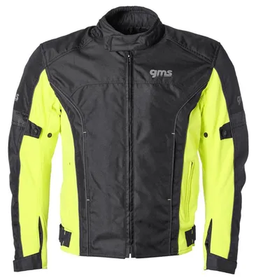 Productafbeelding van GMS Lagos waterdichte motorfietstextiljas, zwart/geel, maat L