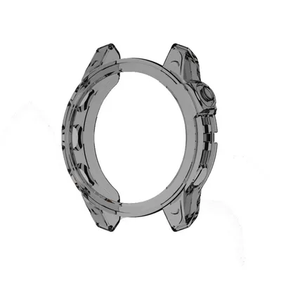 Produktbild von Schutzhülle Schutztasche für Garmin Fenix 7 Case Cover Bumper Etuis Schale Tasche, Farbe:Transparenter Schwarz