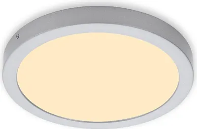 Produktbild von LED Aufbauleuchte Aufbaulampe 3000K IP44 21 W silber Metall Ø30cm Briloner