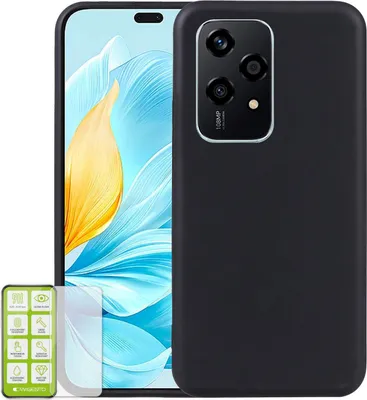 Obrázok produktu pre Silikónové puzdro pre Honor 200 Lite H9, sklenené puzdro na mobil, čierne puzdro, kryt, obal