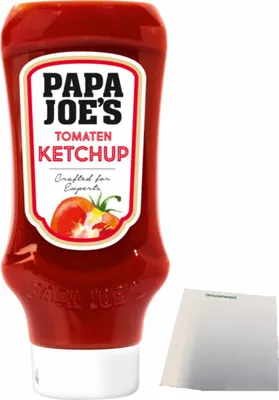 Produktbild von Edeka Papa Joe´s Tomaten Ketchup 50% wenig Zucker (500ml) + usy Block