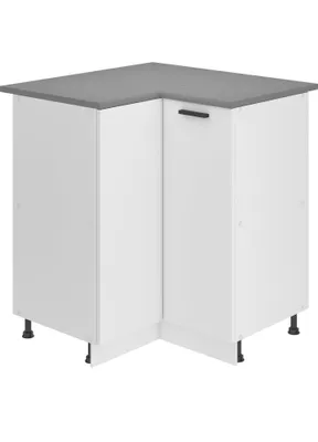 Produktbild von Belini Unterschrank Küche, Küchenunterschrank 90 cm Breite. SNP Küchenunterschrank mit Arbeitsplatte. Eckschrank Küche mit 1 Tür, Weiß matt