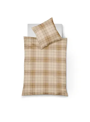 Produktbild von Fleuresse Lech Edelflanell Bettwäsche 135x200 Karo karamell sand  604112-03