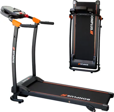 Image de Bonplus BP | Tapis de course | Tapis de course électrique pliable | Vitesse 12 Km/h | 3 niveaux d'inclinaison | Ecran LCD | Support mobile | USB | Port MP3 | 2 porte-bouteilles | Poids Max 100 kg